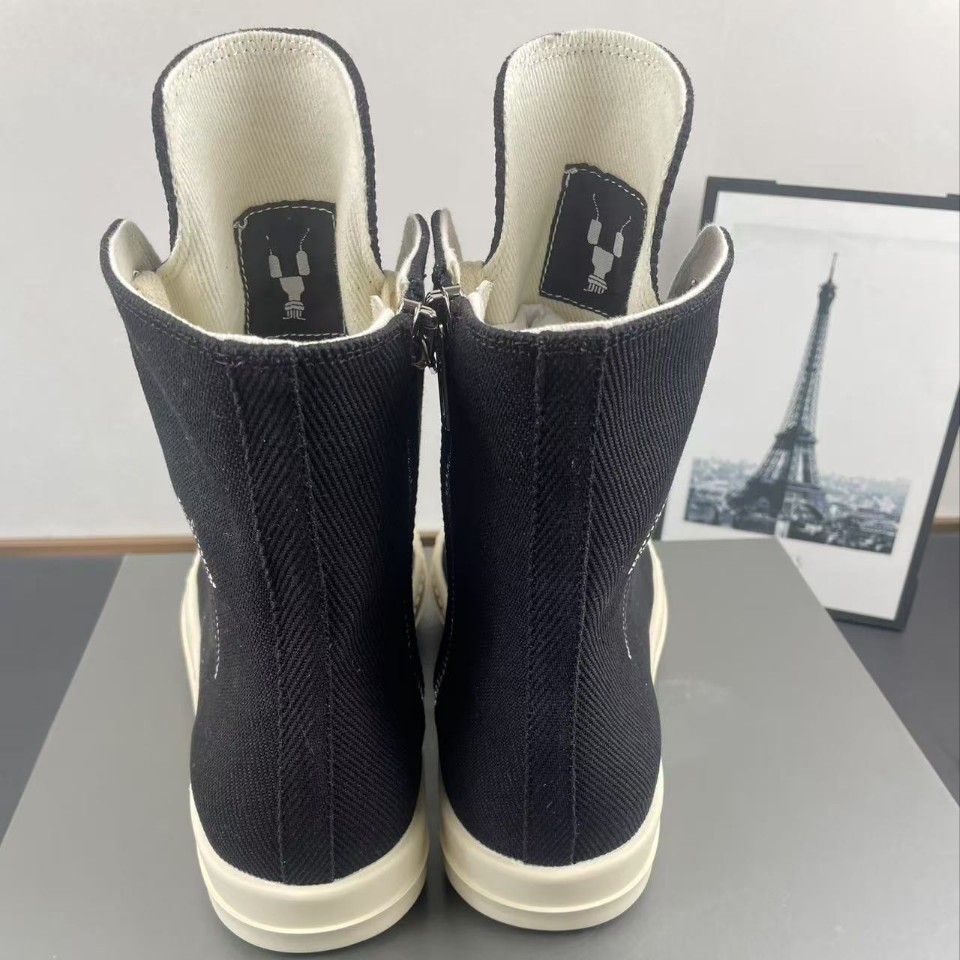 High Top Canvas Sneakers For Men With Star Embroidery Versatile_voghion.com