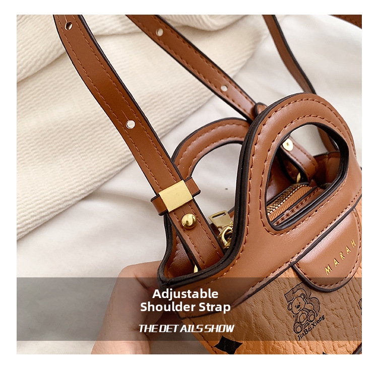 Nuova borsa a mano da donna con stampa orso, borsa a tracolla in stile coreano, accessorio alla moda per rossetto_voghion.com