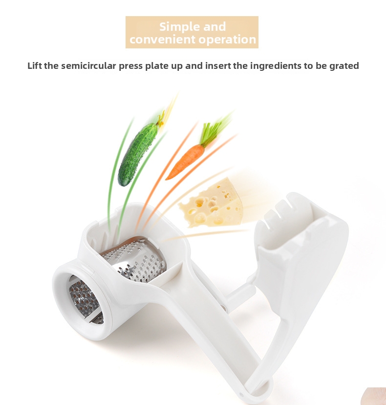 Handbetriebene, rotierende Käsereibe – Multifunktionales Küchengerät für den Heimgebrauch – Kreativ_voghion.com