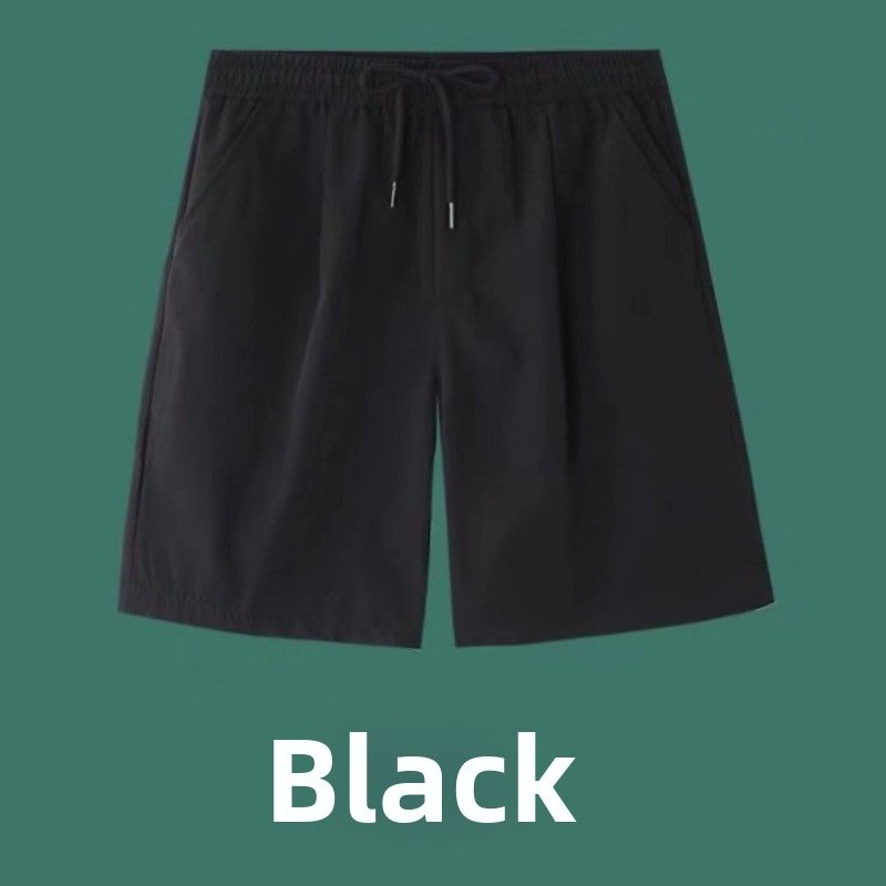 Textured Ice Silk Shorts For Men Thin Durable Cool Feeling Summer Athletic Capri Pants American Retro Style_voghion.com