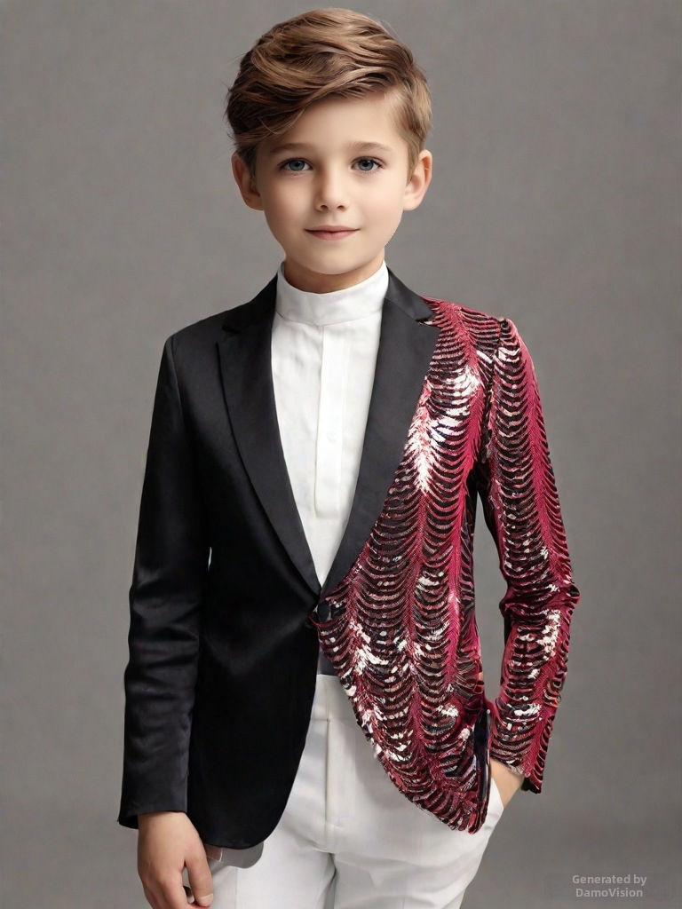 Boys Sequined Suit Set For Formal And Casual Occasions_voghion.com