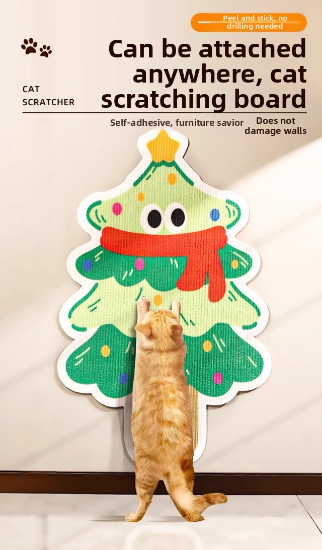 Wall Mounted Cat Scratching Board Felt Cat Scratching Mat_voghion.com