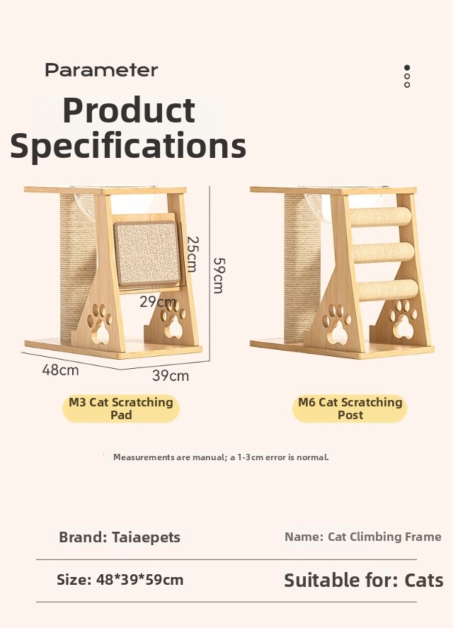 Luxury Cat Climbing Frame Multi Layer Tree With Bed And Pillar_voghion.com
