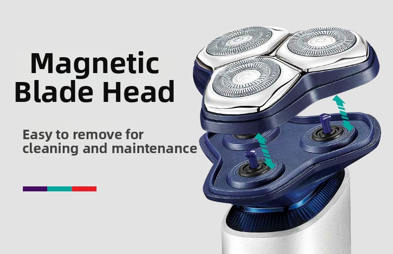 VGR328 Men's Electric Shaver With LCD Digital Display IPX7 Waterproof Three Head Floating Personal Care Home Appliance_voghion.com