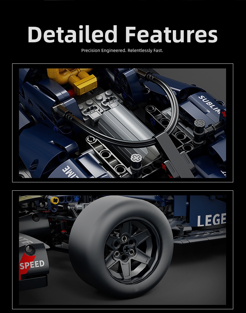 Formula 1 Racing Car Building Blocks Compatible Toy Car Set_voghion.com