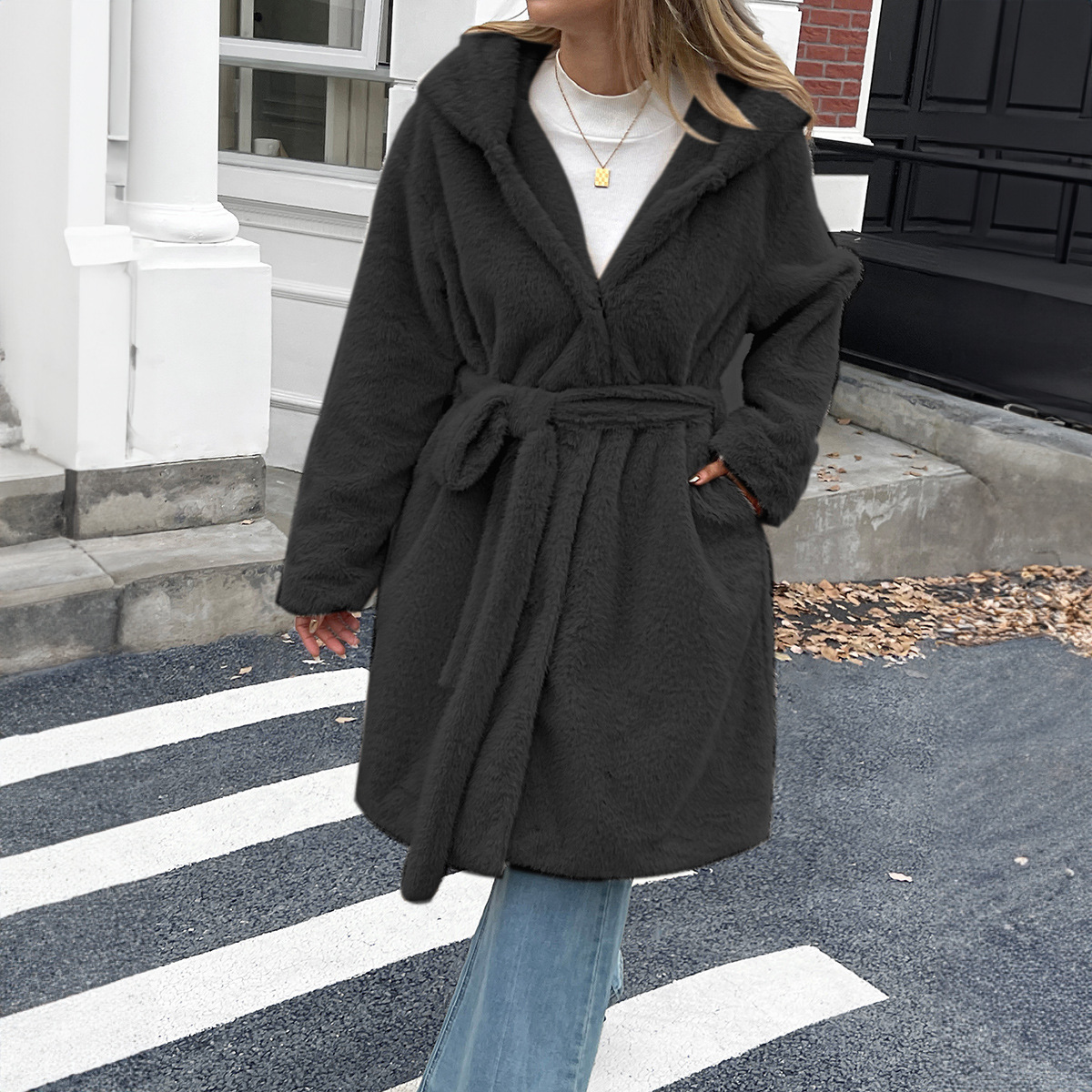 Women's Elegant Long Sleeved Hooded Coat European And American Style Fall Winter_ecoleips.com