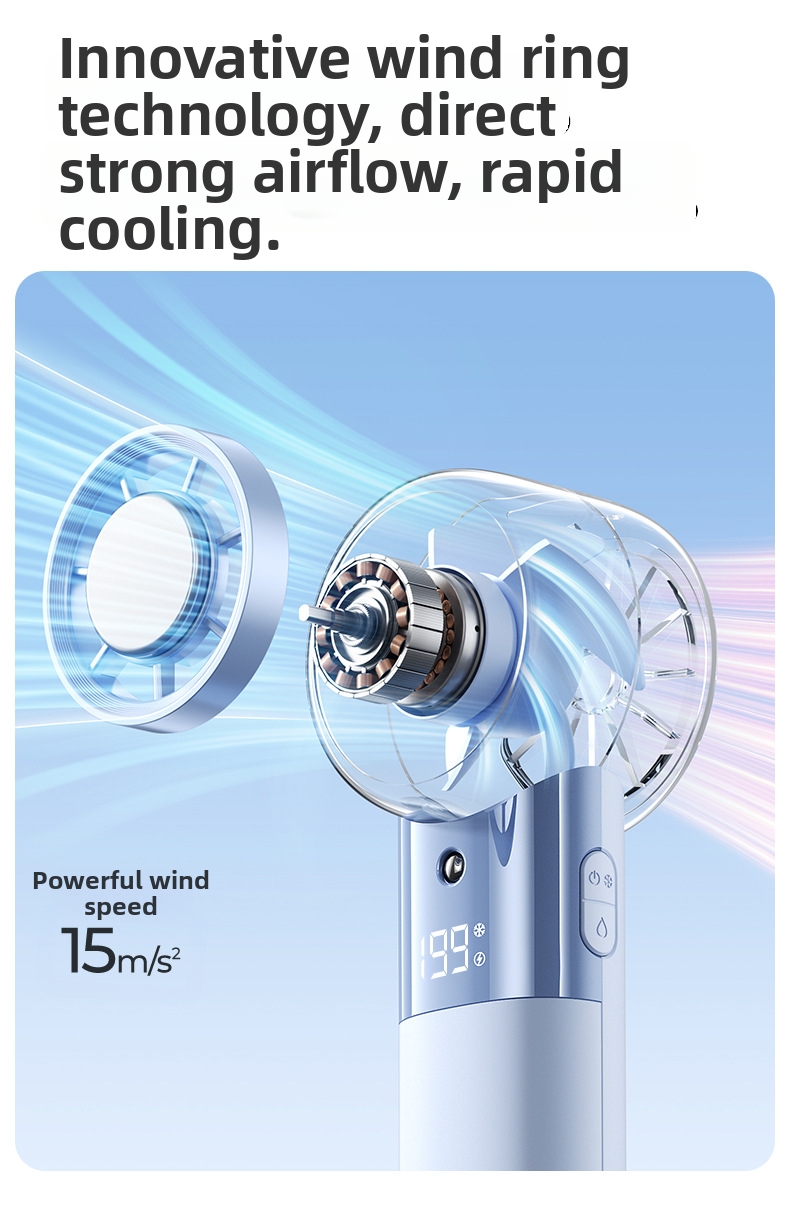 Handheld Mini Fan Portable Usb Cooling Fan With Spray Function_voghion.com