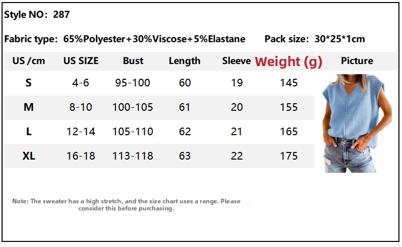 Atmungsaktiver Damen Strickpullover V-ausschnitt Sommeroberteil_voghion.com