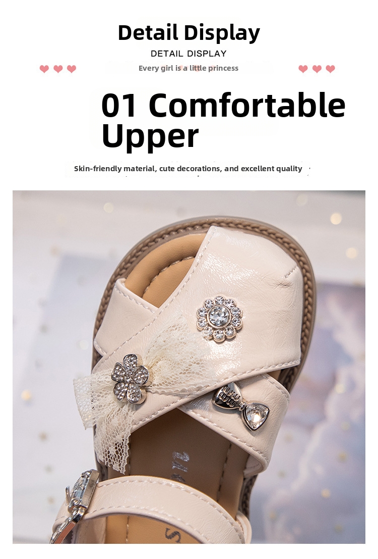 Mädchen Sandalen Mit Schleife Und Strass Geschlossene Zehen_voghion.com