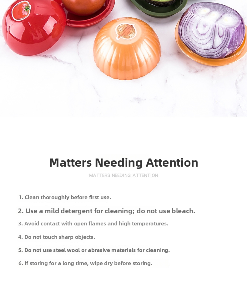 Contenitore di plastica con coperchio per avocado, cipolla, pomodoro e verdure, cucina, sala da pranzo, casa, giardino_voghion.com