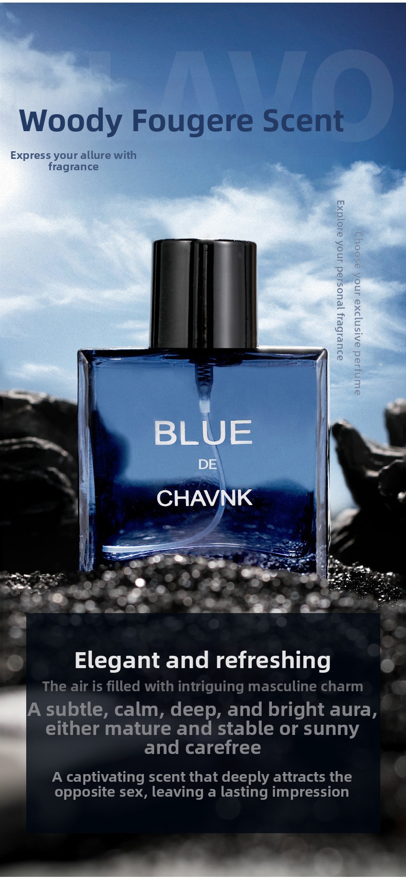 Eau de Cologne für Herren, Premium-Duft, leichter Marineblau_voghion.com