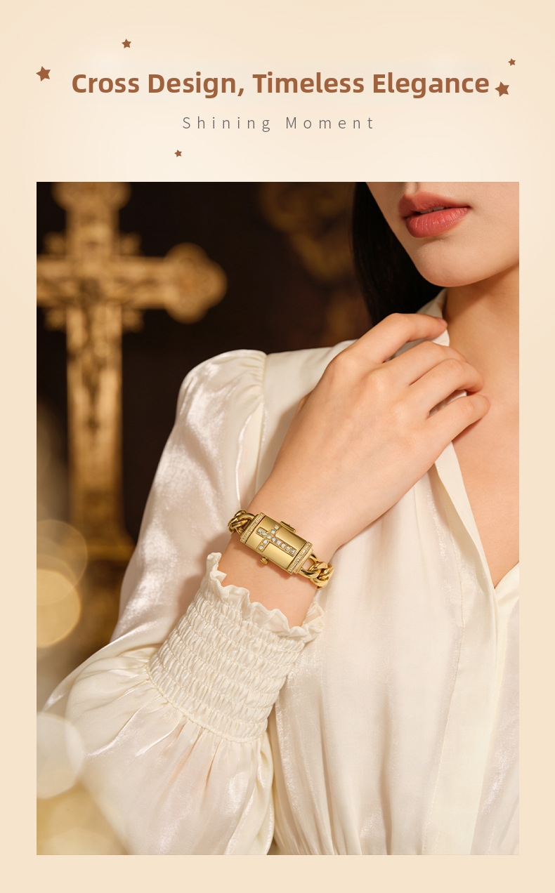 Orologio da donna al quarzo witon con bracciale design squadrato_voghion.com