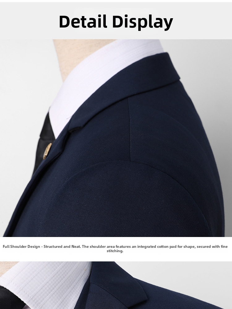 ARARE Men's High-End Three Piece Suit Set Formal Business Groom's And Best Man's Clothing_viptrois.com