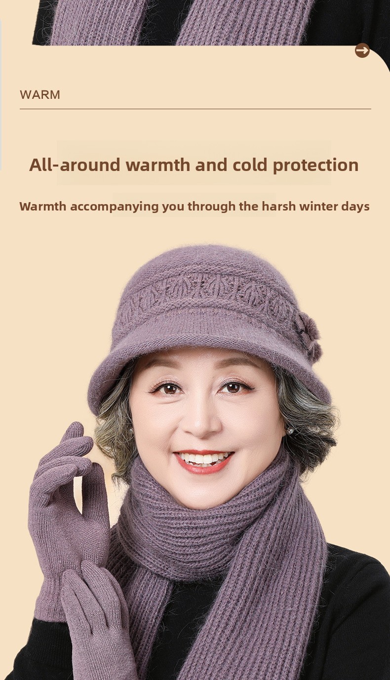 Winter Strickmütze Und Schal Set Mit Fleecefutter Für Damen_voghion.com