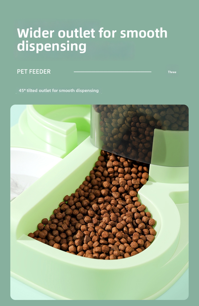 Automatic Pet Feeder And Waterer Combo For Dogs And Cats_voghion.com