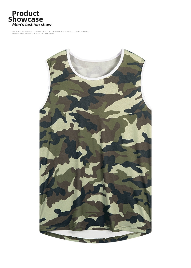 Men's Camo Muscle Tank Top Sleeveless Vest For Gym And Outdoor_voghion.com
