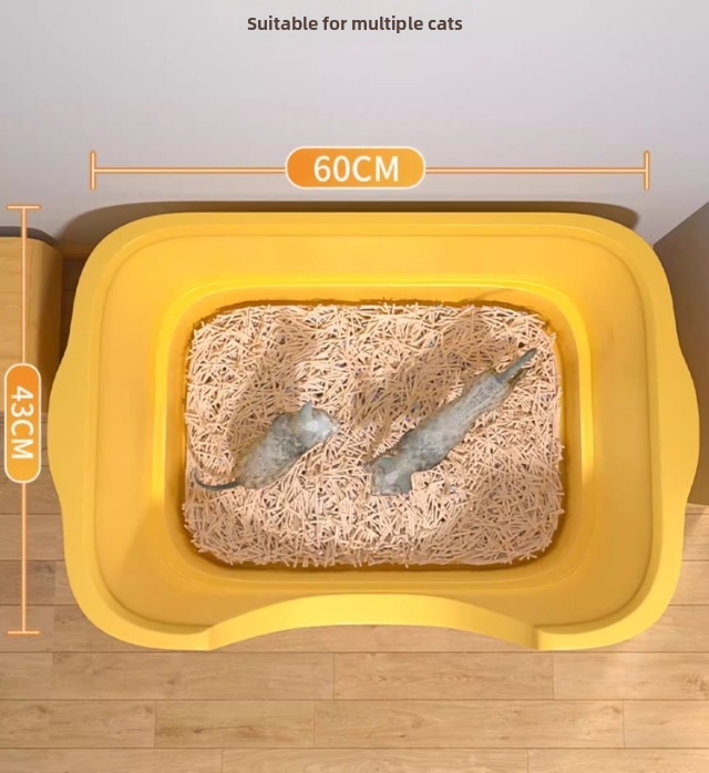 Extra Large Cat Litter Box Splash Proof And Odor Proof Toilet_voghion.com