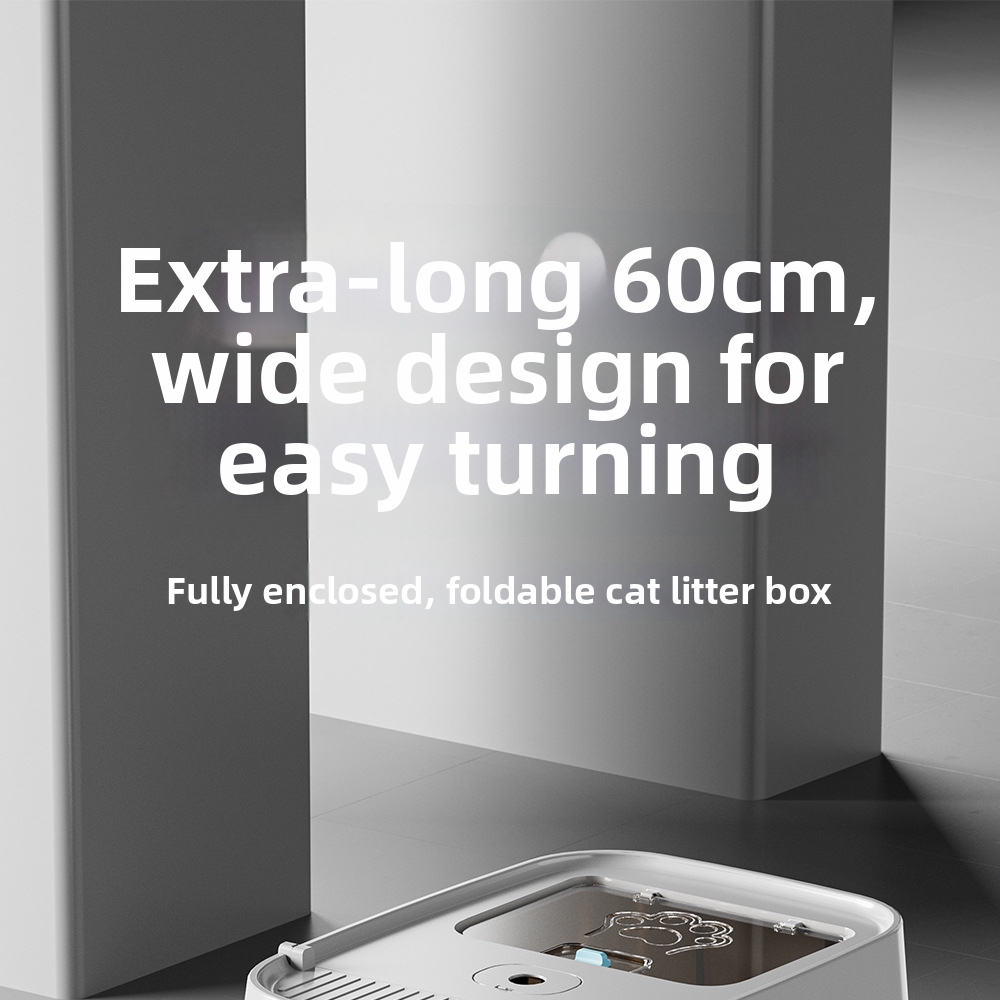 Large Stainless Steel Enclosed Cat Litter Box Anti-leak Toilet_voghion.com