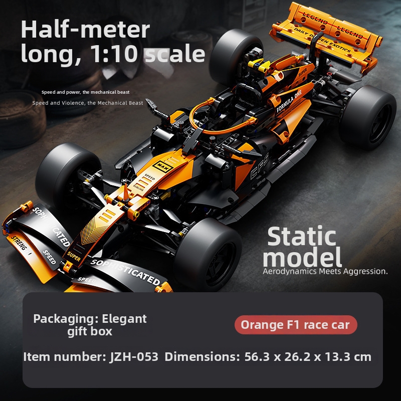 Blue Formula F1 Racing Car Building Blocks Compatible With Toy New Car Birthday Gift_voghion.com