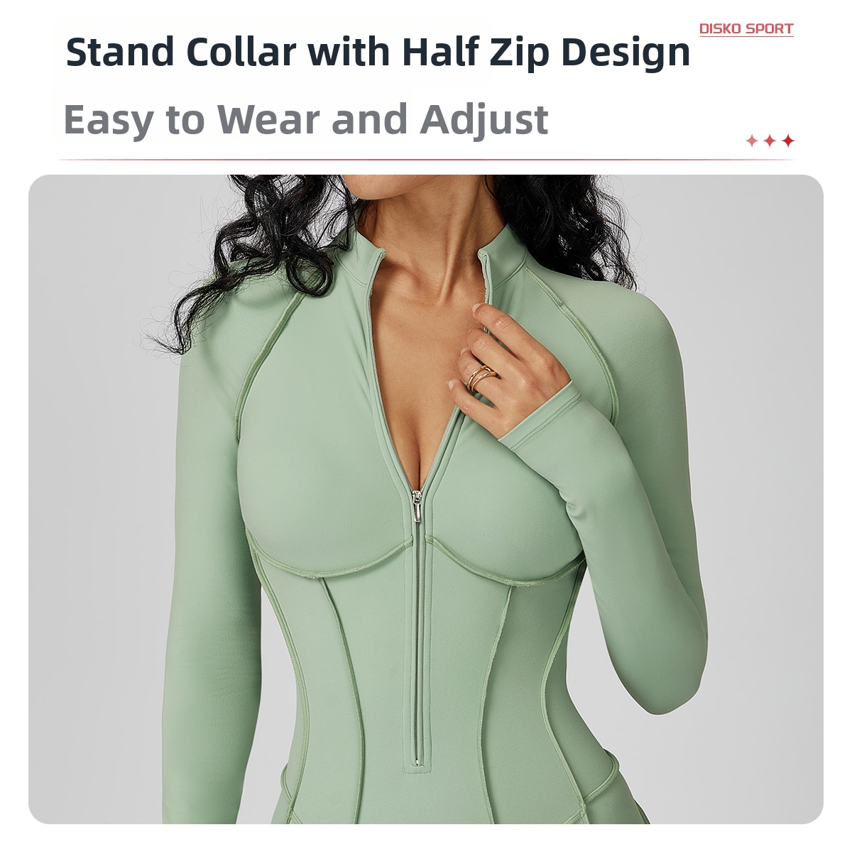 Color Block Women's Bodysuit Stand Up Collar Half Zip High Intensity Fitness Yoga Sportswear Nylon_ecoleips.com