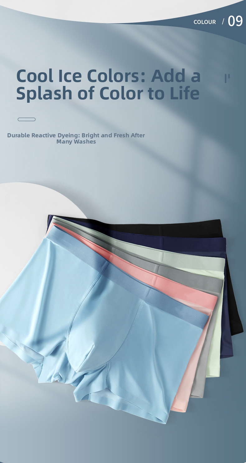 Men's Boxer Briefs Moisture Wicking Antibacterial Breathable Trunks_voghion.com