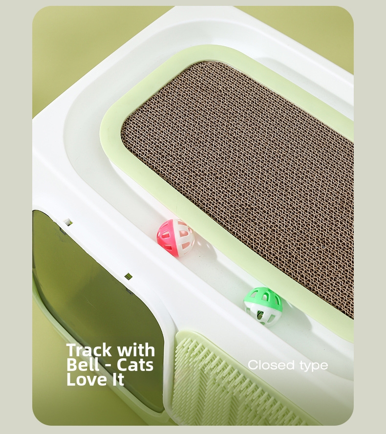 Extra Large Mega Cat Litter Box Fully Enclosed Splash Proof Odor Resistant Sterilizing_voghion.com