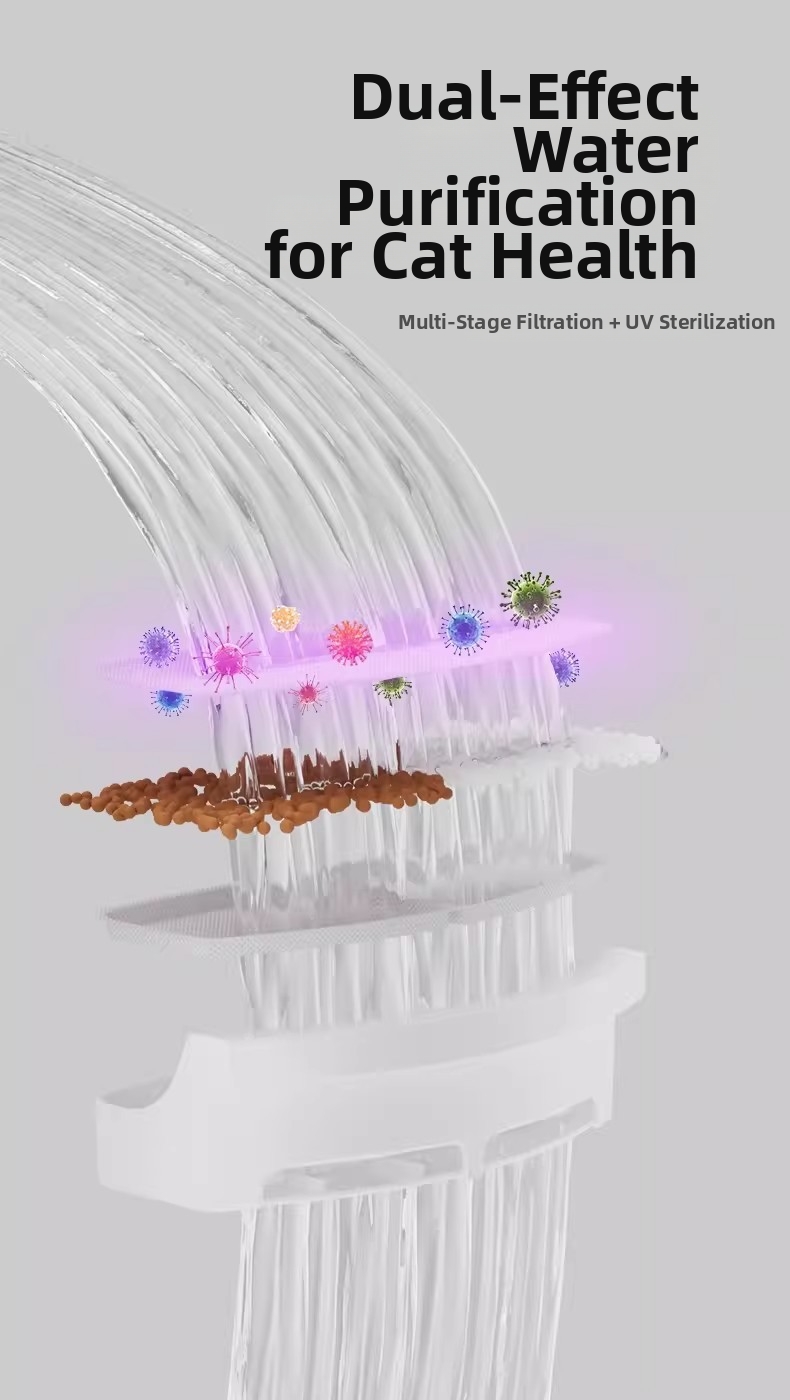 Automatic Wireless Sensor Cat Water Fountain Portable Pet Bowl_voghion.com