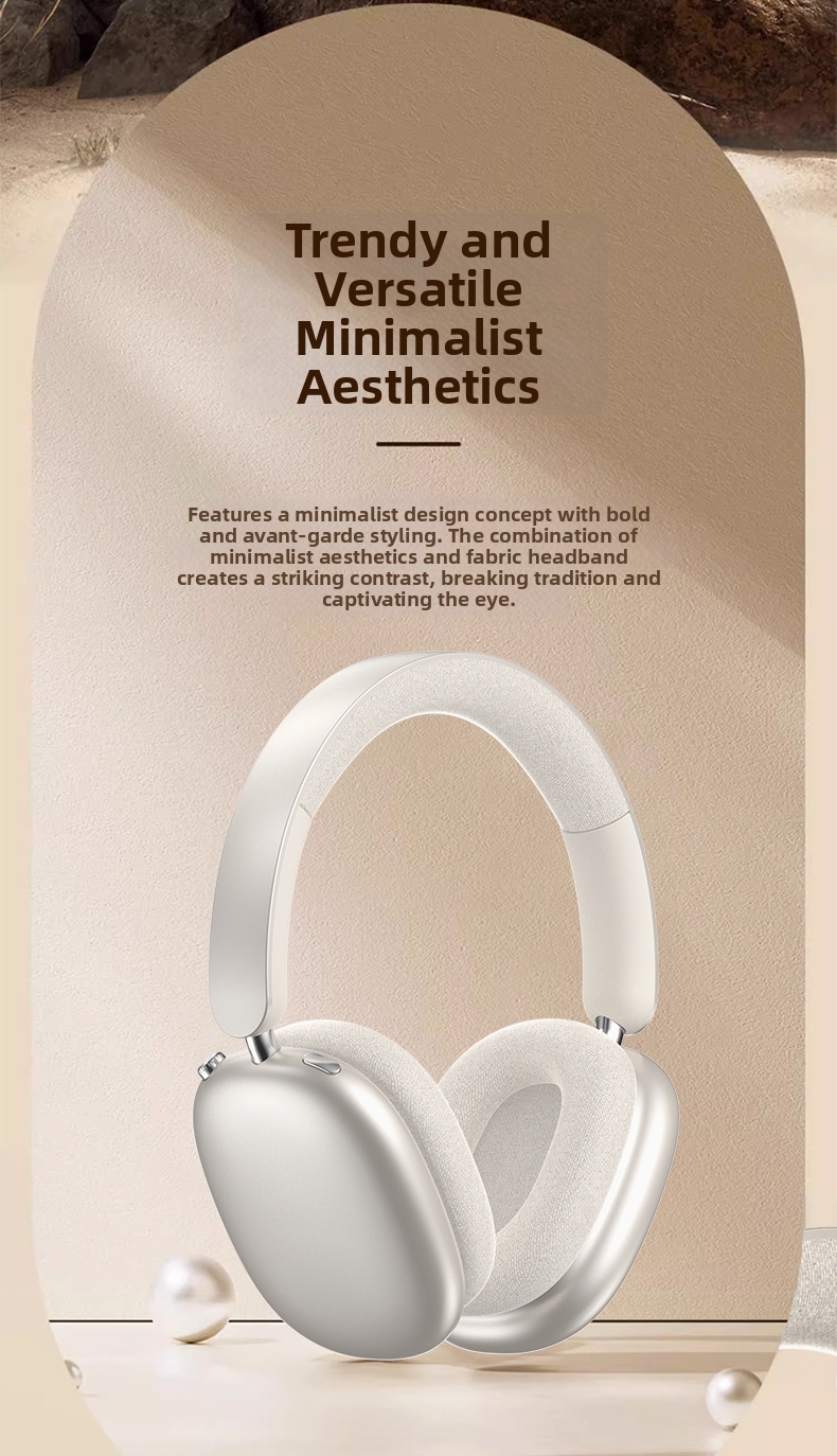 Casque sans fil supra-auriculaire P859ANC – Réduction active du bruit, 40 h d'autonomie, Bluetooth 5.4, molette de contrôle rotative, pliable_voghion.com