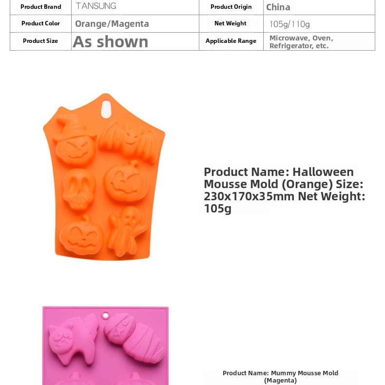 Halloween Silicone Cake Mold For Home Baking And Kitchen Crafts_voghion.com