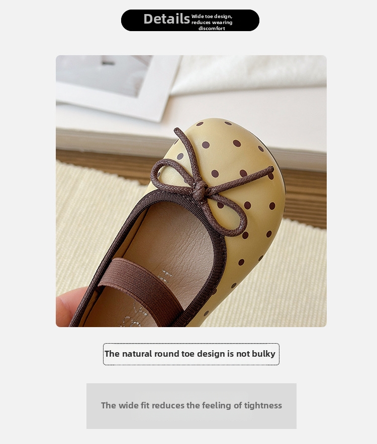 Mädchen Ballerinas Aus Leder Mit Schleife Für Frühling Und Herbst_voghion.com