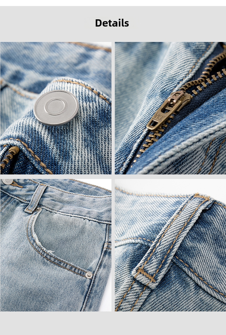 ​​Men’S Curved Blade Jeans – Vintage Washed Relaxed Fit Denim Pants, High Street Cleanfit Style For Casual Wear (Retro Blue)​​_mkmklike.com