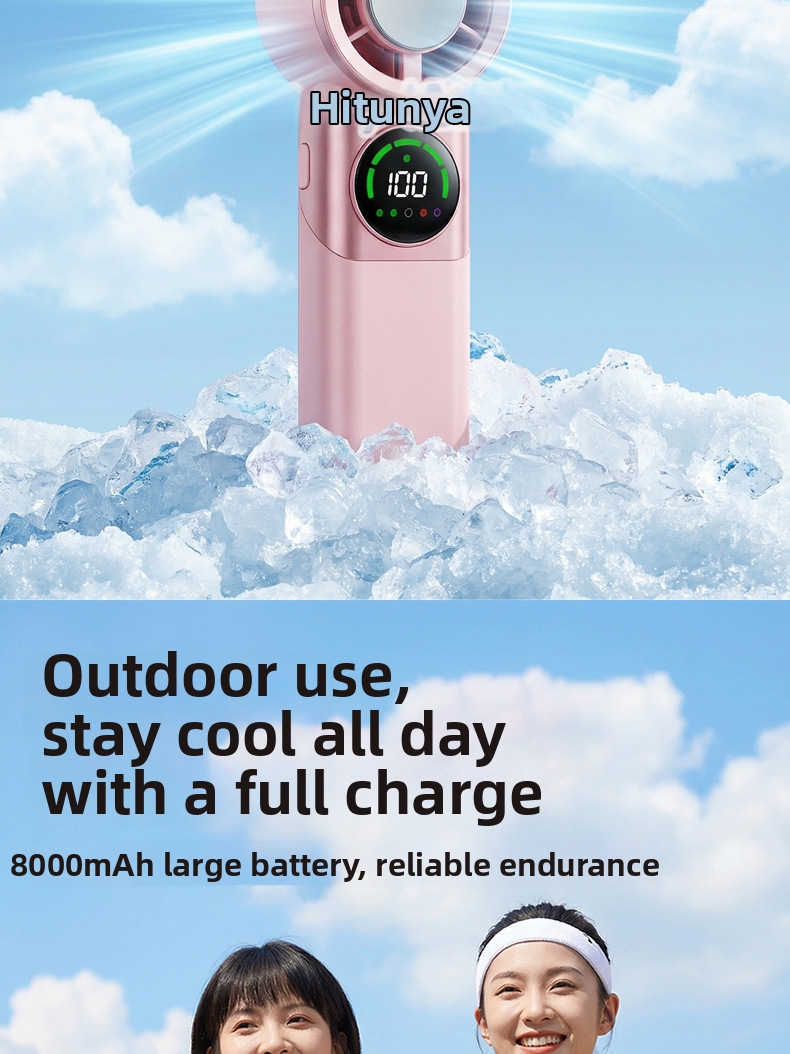 Portable Handheld Cooling Fan Usb Semiconductor Cooler White_voghion.com