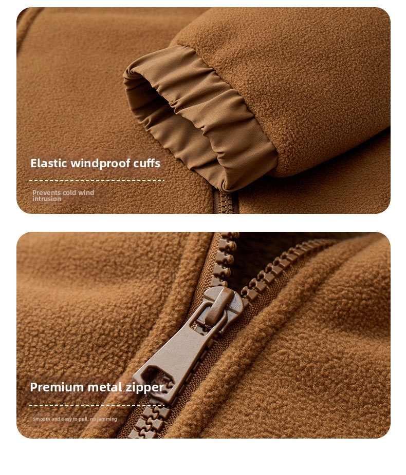 Giacca in pile da uomo con collo a lupetto – cappotto invernale_voghion.com