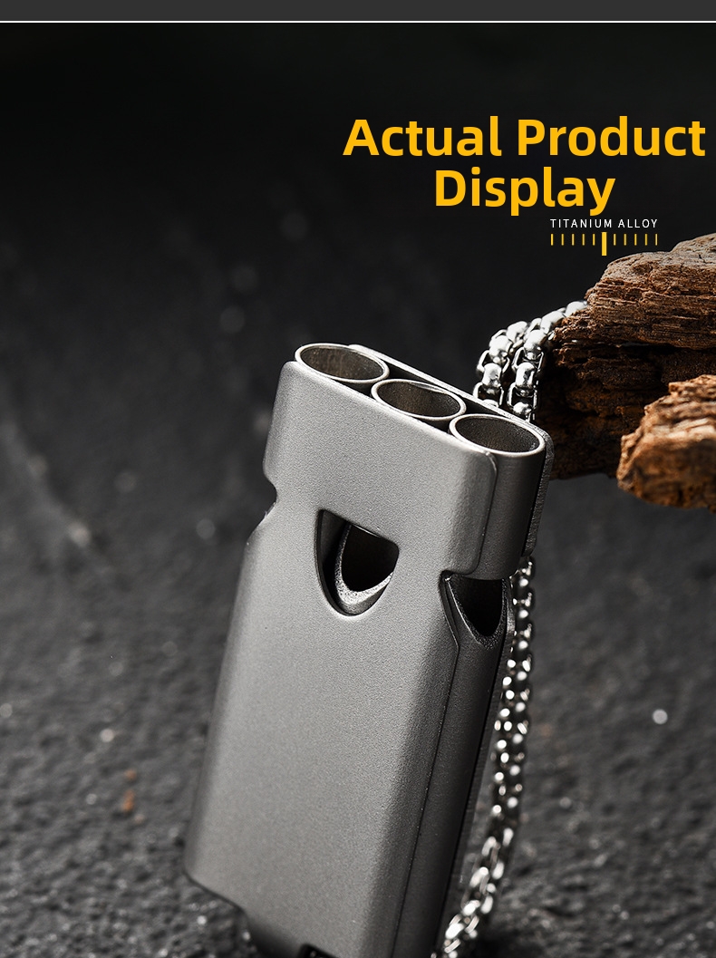 Överlevnadspipa i titan med tre rör för utomhusbruk_voghion.com