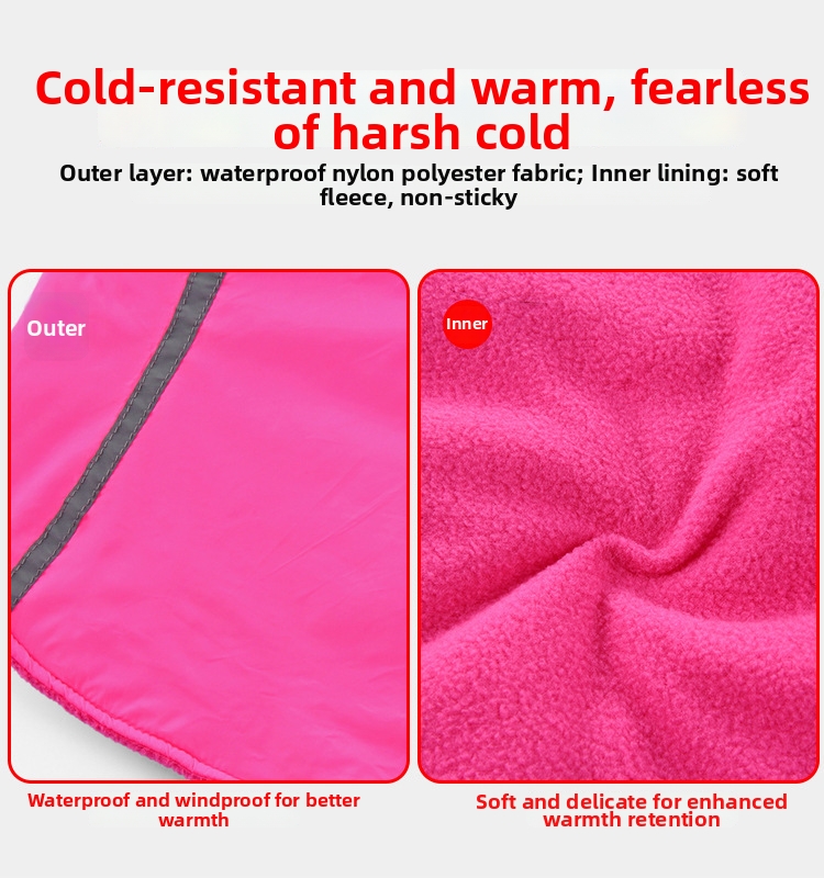 Reflective One Piece Dog Windproof Jacket Large Dog Clothes Adjustable Cotton Winter Clothing_voghion.com