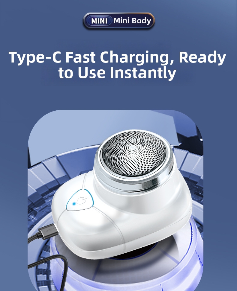 Electric Shaver Usb Rechargeable Portable Cordless Silent Trimmer_voghion.com