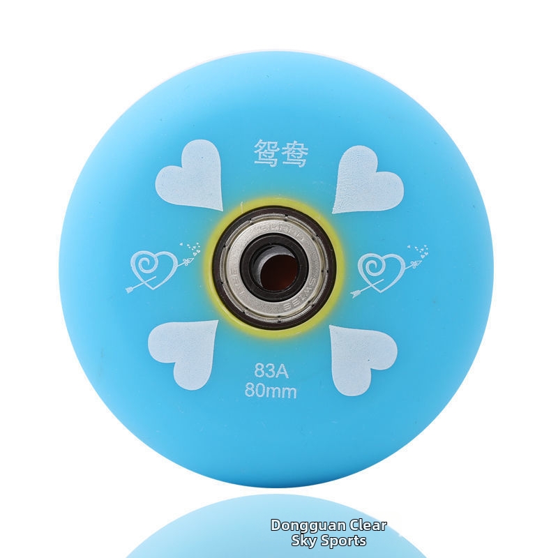 PU Roller Skate Wheels For Inline And Street Skating Wear Resistant Elastic PU Ice Skate Wheels Repair Accessories For Skating_voghion.com