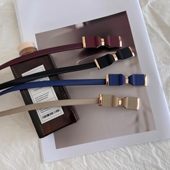 Women's belt is simple and versatile, slimming and suitable for dresses and decorations, solid color metal spring chain waist chain wholesale