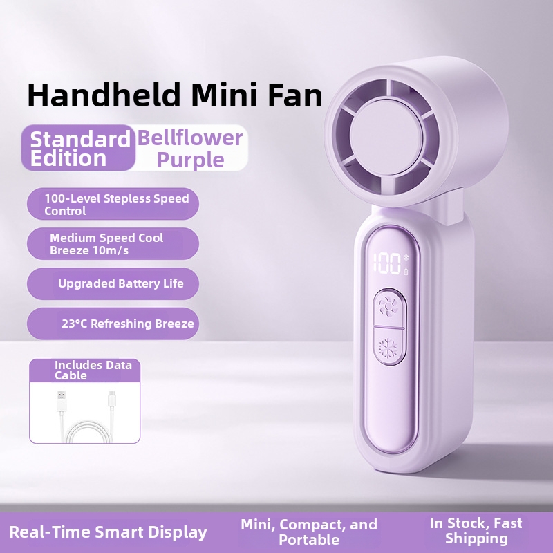 Mini Cooling Handheld Fan Rechargeable High Speed Turbine Portable Outdoor Student Fan Household Appliances_voghion.com