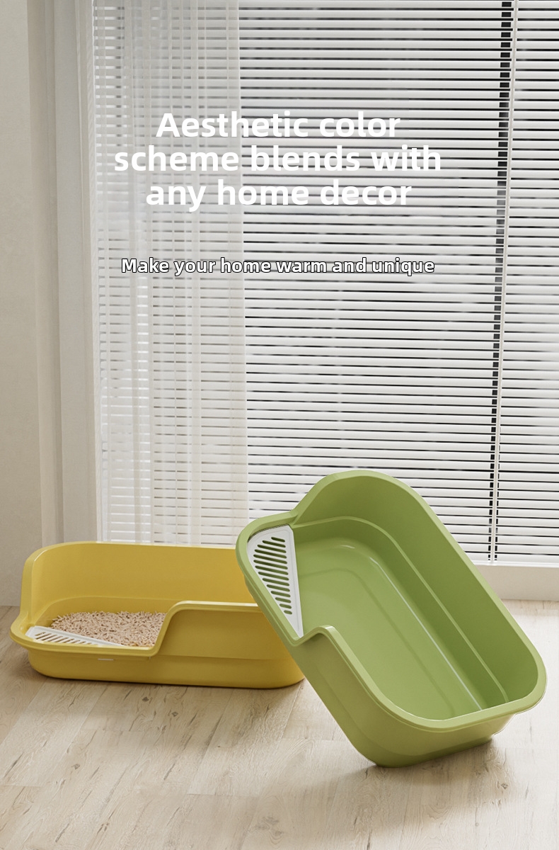 Extra Große Katzentoilette Mit Spritzschutz Und Rand Für Katzen_voghion.com