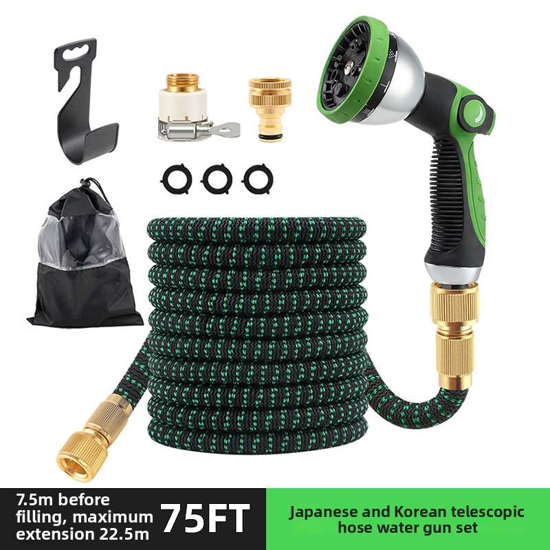 Mangueira de água telescópica automática para jardim, pistola de alta pressão para lavar carros e regar flores. Mangueira telescópica mágica para uso doméstico._voghion.com