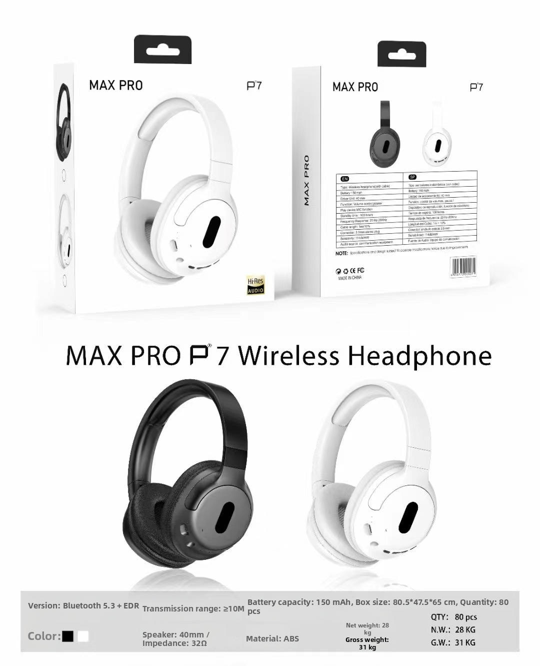 Wireless Over-ear Headphones Bluetooth Noise Cancelling Headset_voghion.com