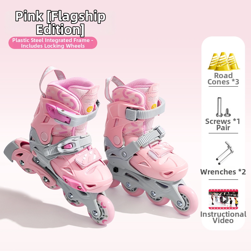 Roller Skates For Children Complete Set Ice Skates For Boys And Girls Beginners Integrated Stand_voghion.com