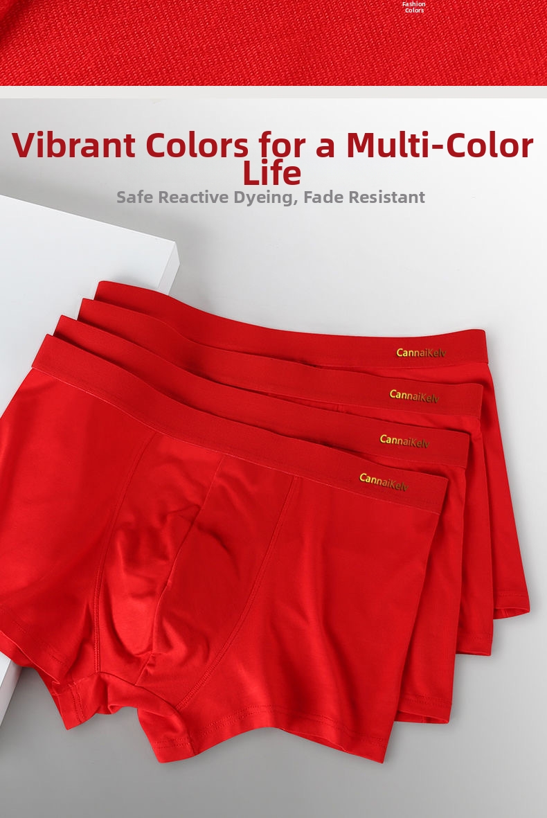 Calzoncillos boxer hombre modal transpirable comodo rojo_voghion.com