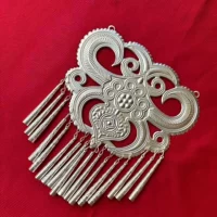 Daliangshan Sichuan Yi серебряные украшения матовое серебро этническое женское традиционное ожерелье с именной табличкой специальное представление танцевальное ретро