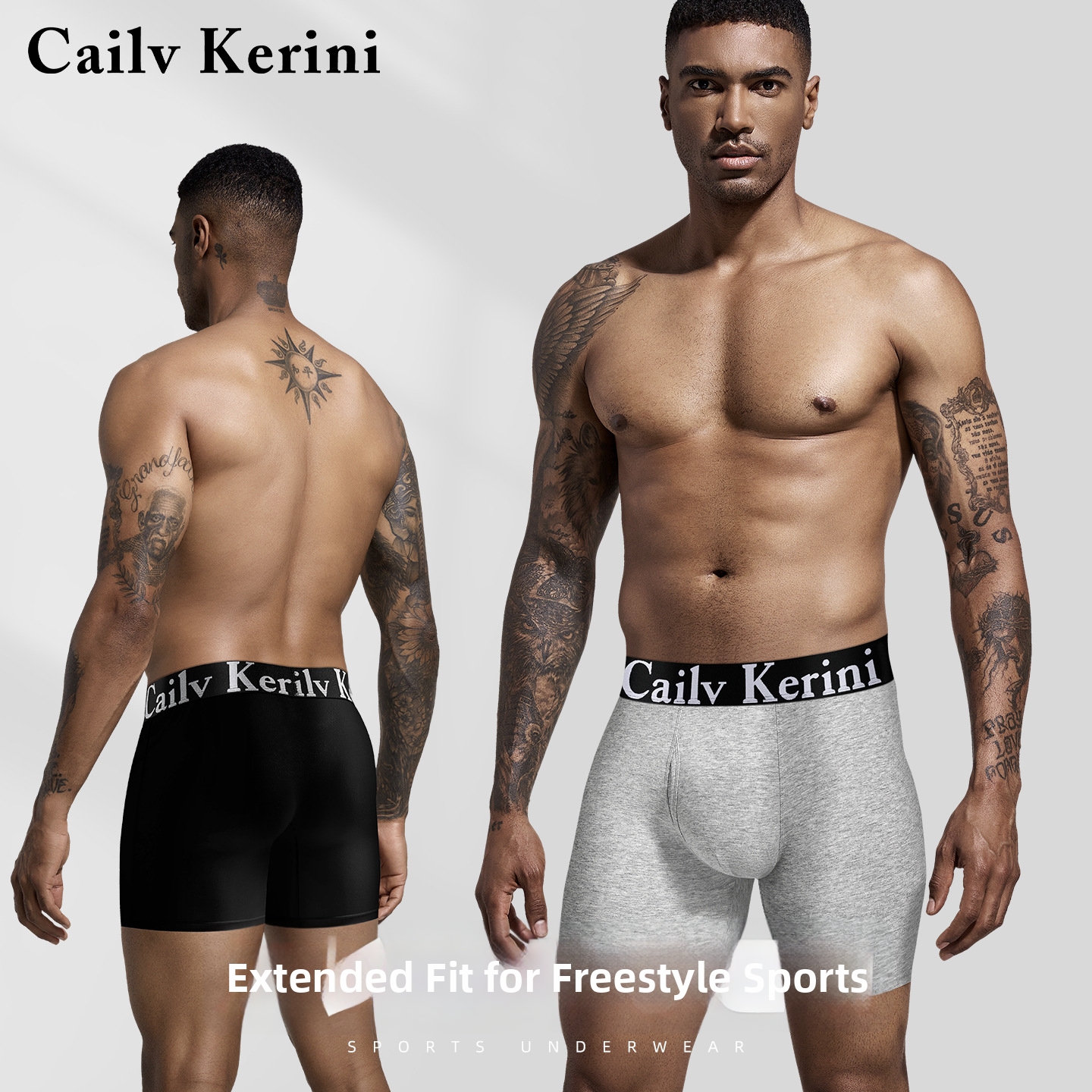 Calzoncillos bóxer extralargos para hombre, de algodón puro, de secado rápido, transpirables, antibacterianos, antirozaduras, ropa interior deportiva, calzoncillos de cuatro esquinas._voghion.com