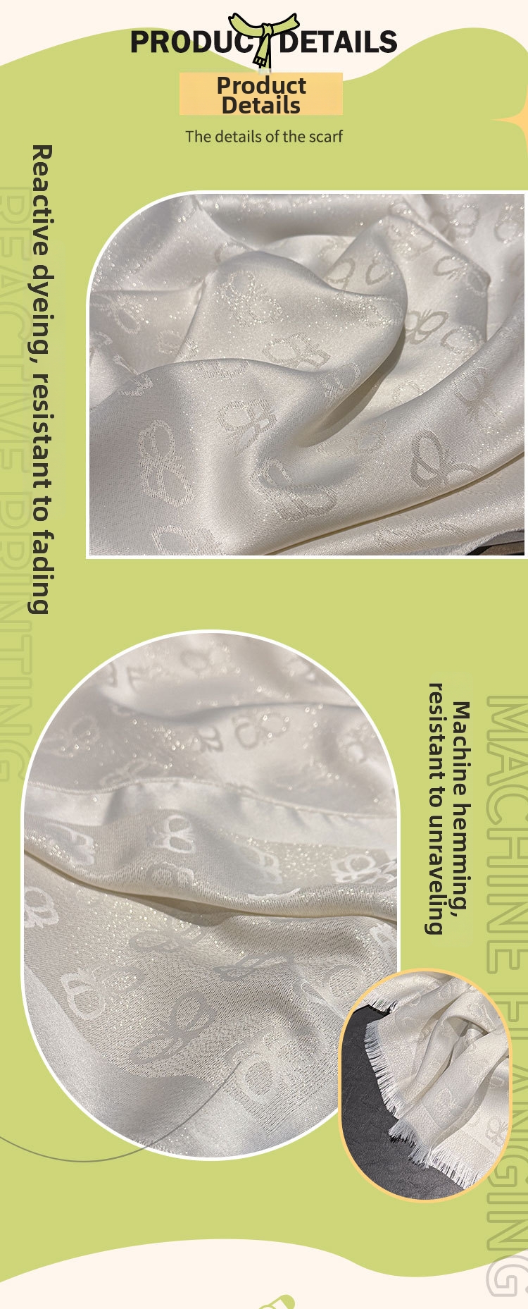 Sciarpa lunga donna effetto seta elegante foulard alla moda_voghion.com