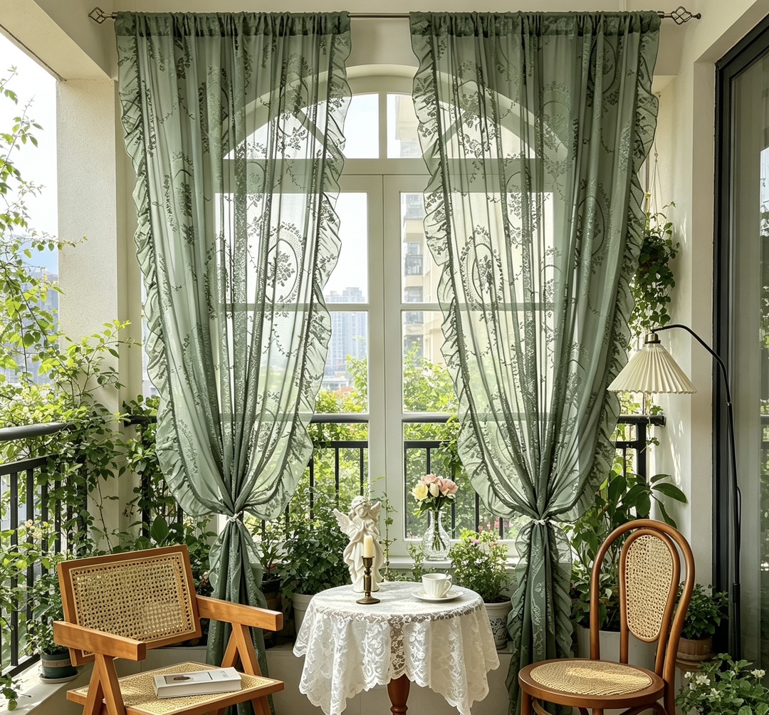 Cortina francesa com estampa floral para sala e quarto_voghion.com