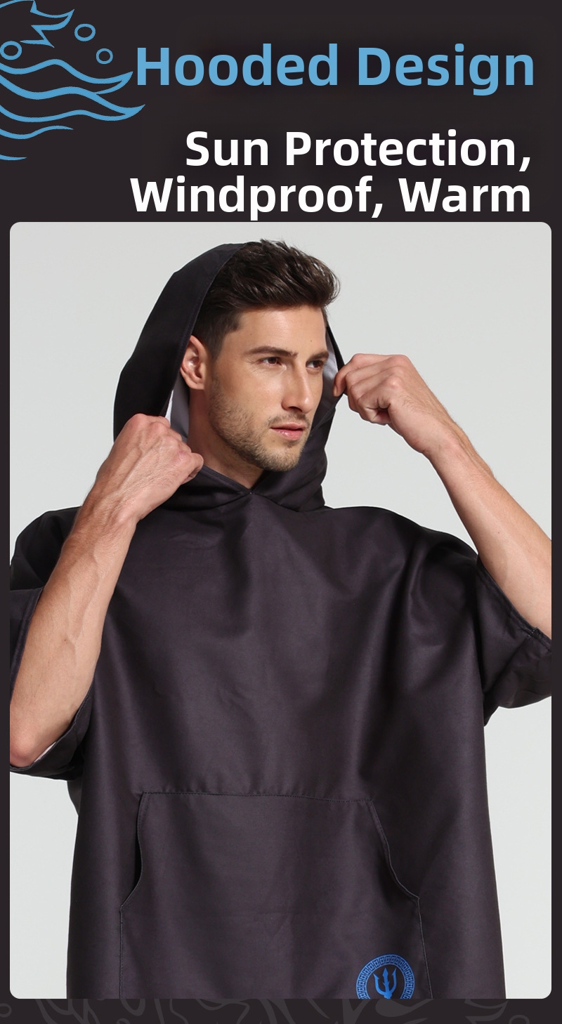 Quick Drying Change Robe Swimming Towel For Surfing And Beach_voghion.com