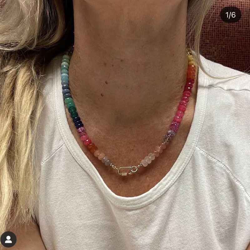 Rainbow organic pendant